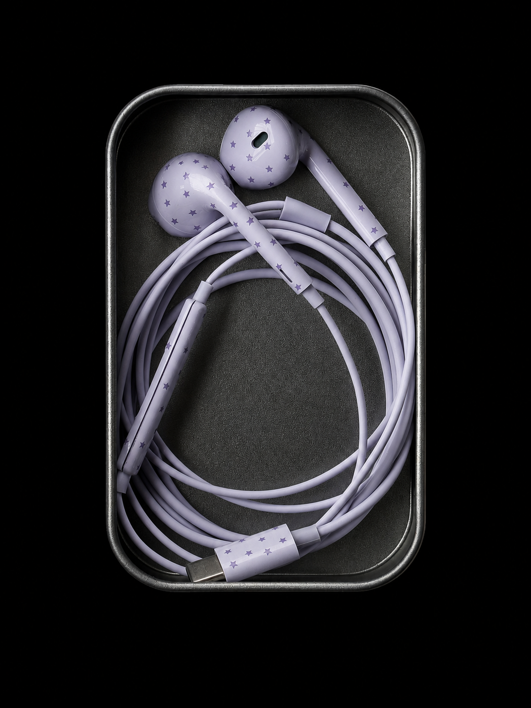 starry wired earphones