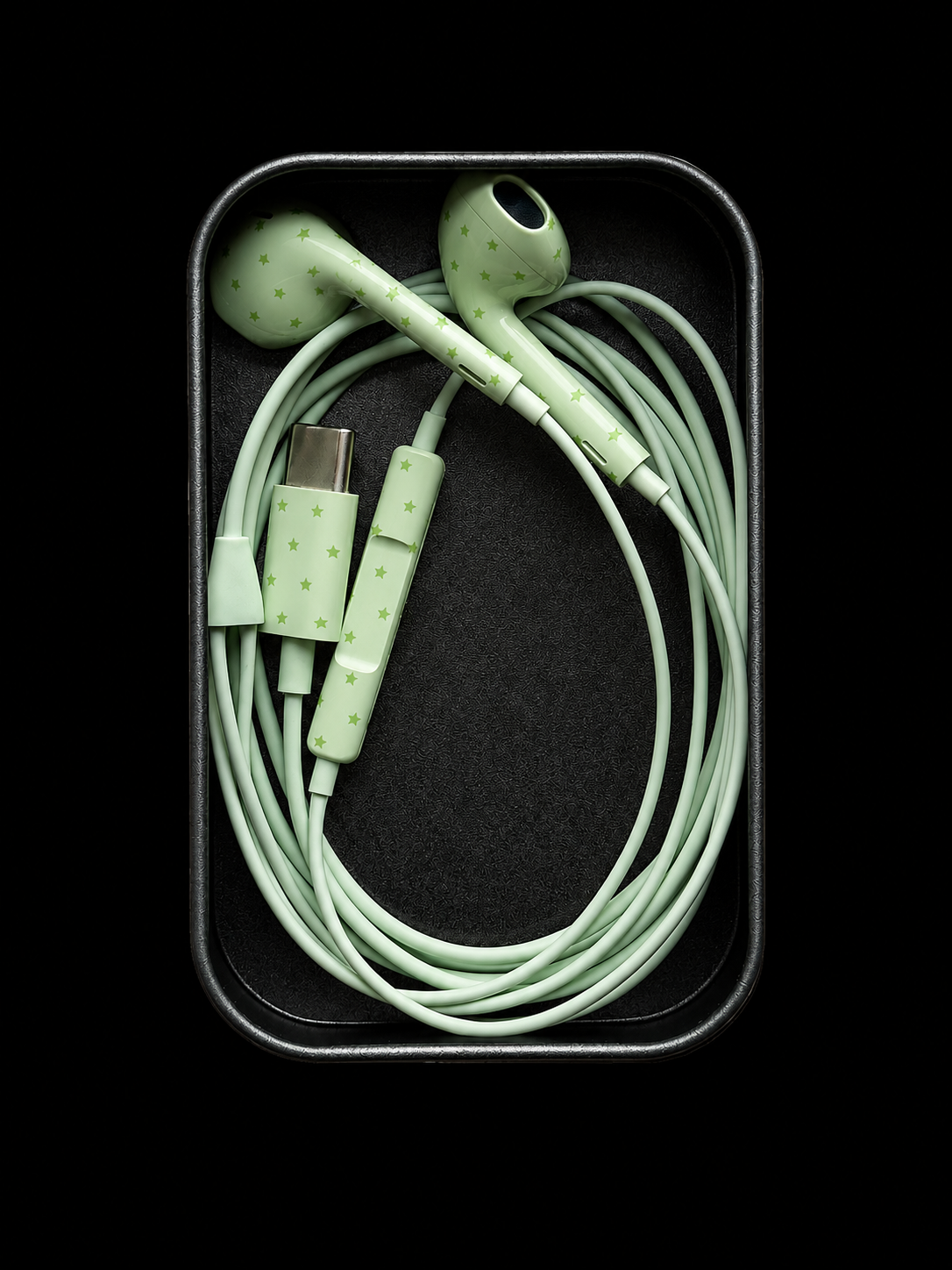 starry wired earphones