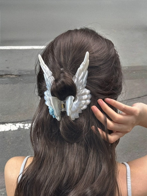 angel wings hair claw