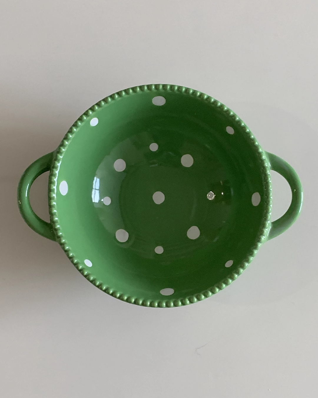 polka dots ceramic bowl