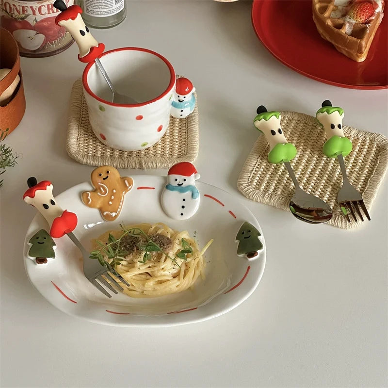 apple spoon and fork set 🍏