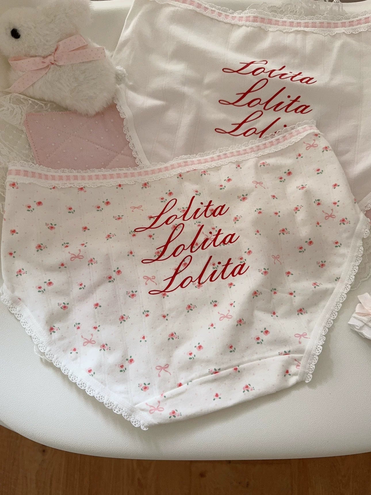 lolita floral brief panty