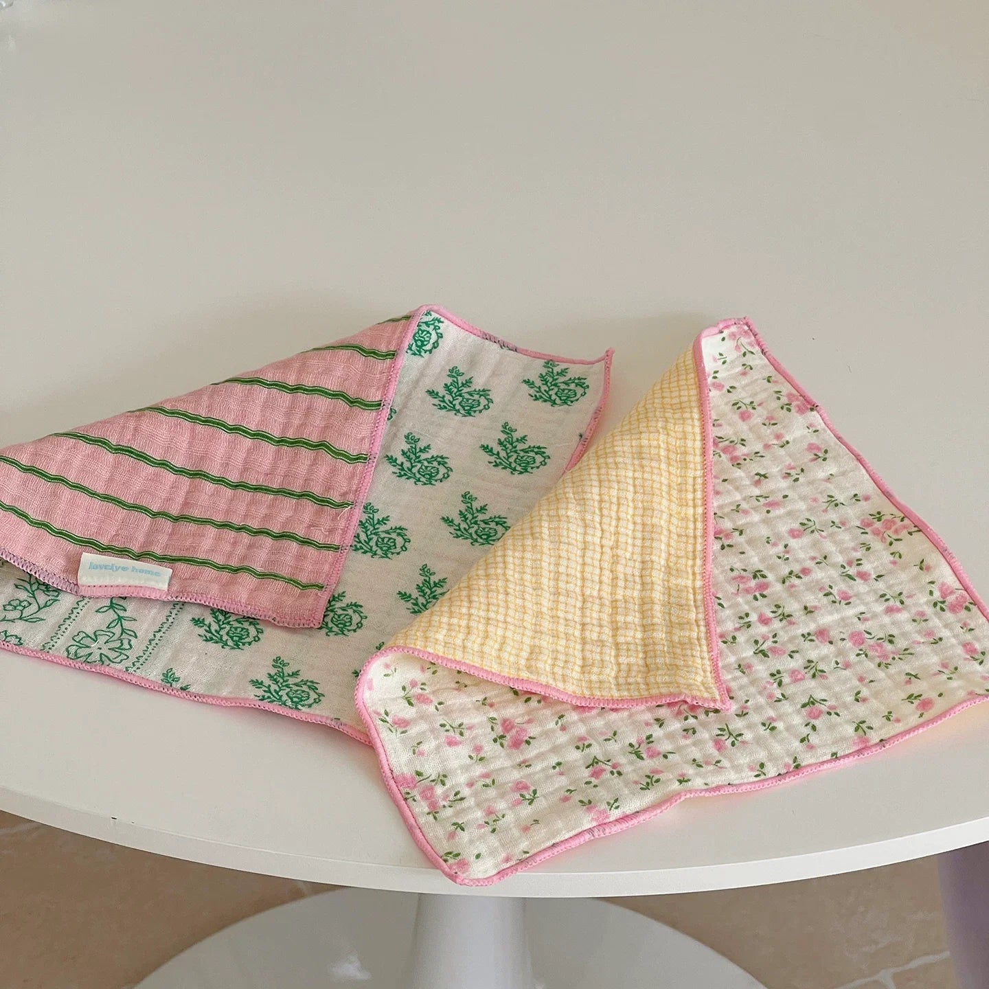 floral plaid place mat