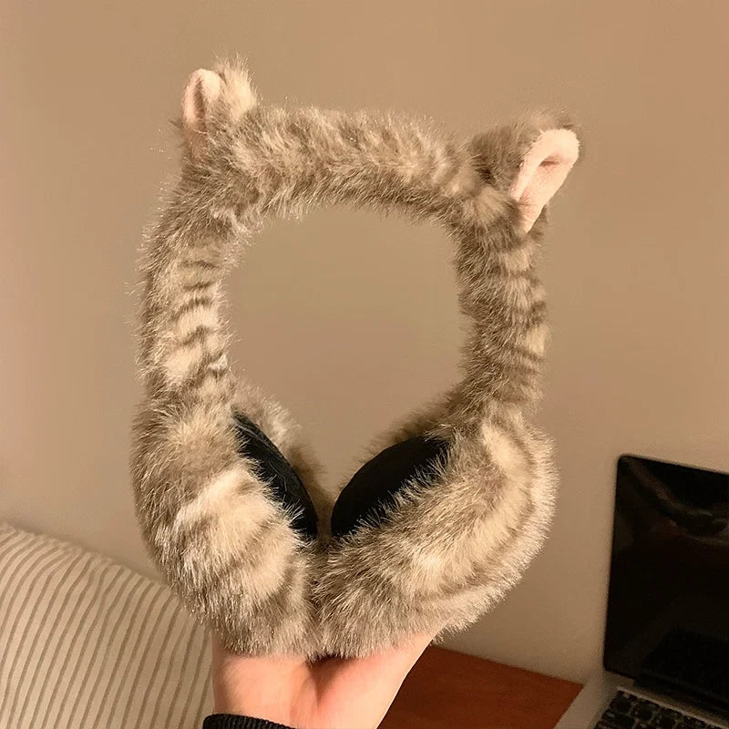 orange cat earmuffs