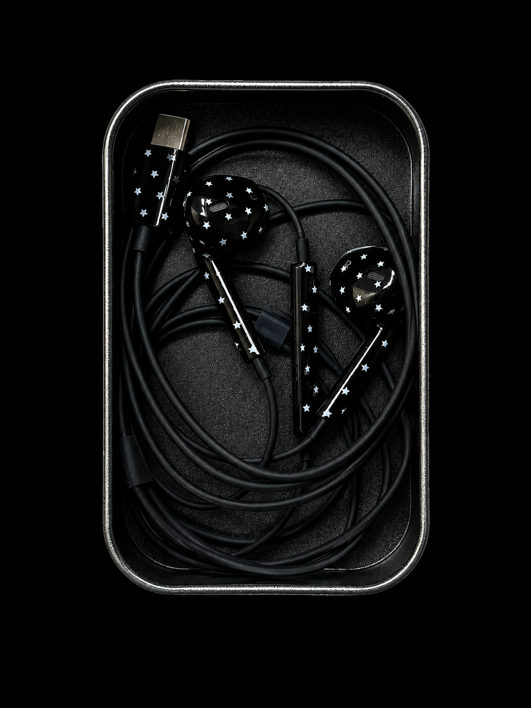 starry wired earphones