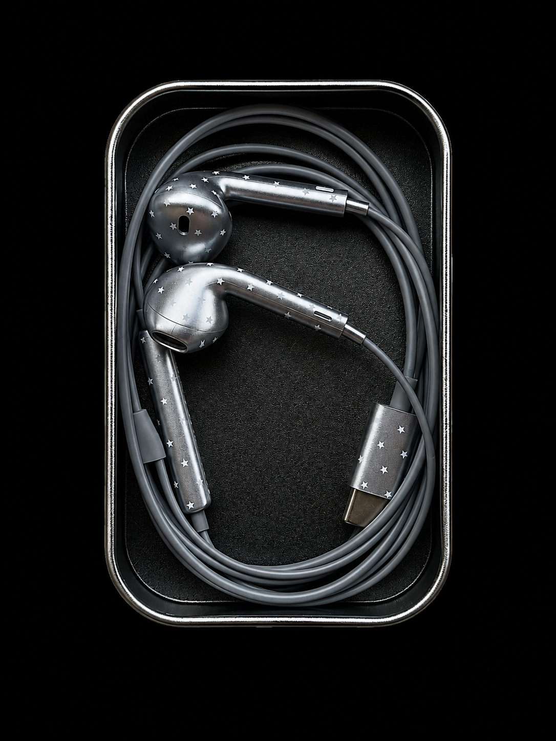 starry wired earphones