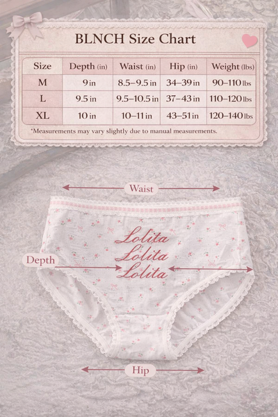 lolita floral brief panty