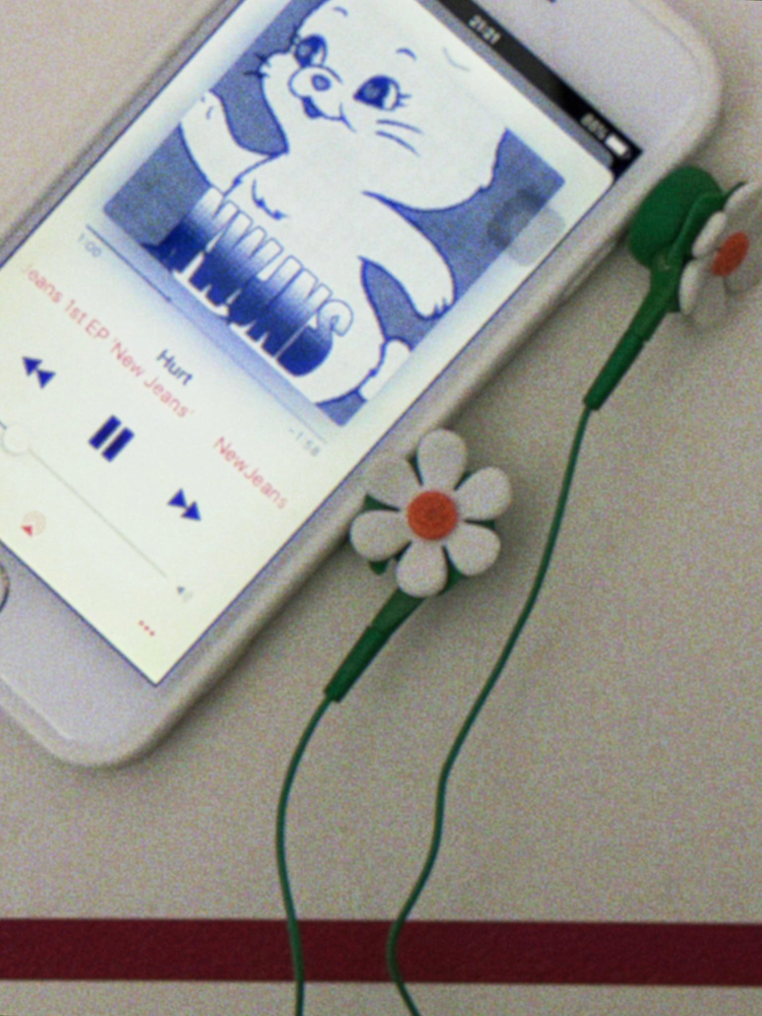 strawberry & daisy earphones