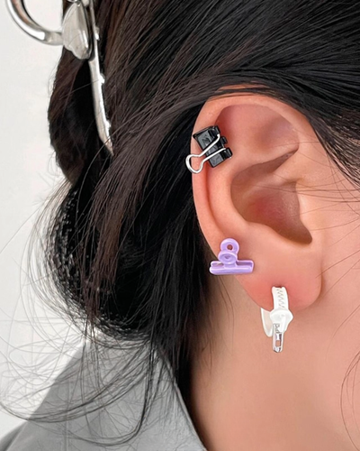 paper clip earrings