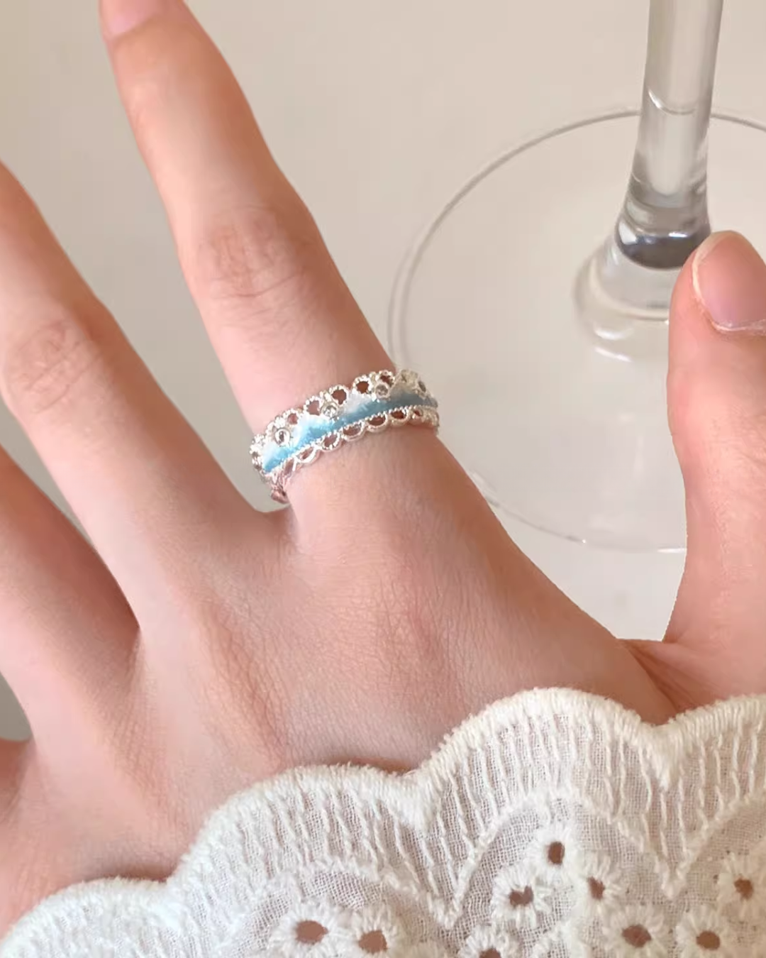blue lace ring