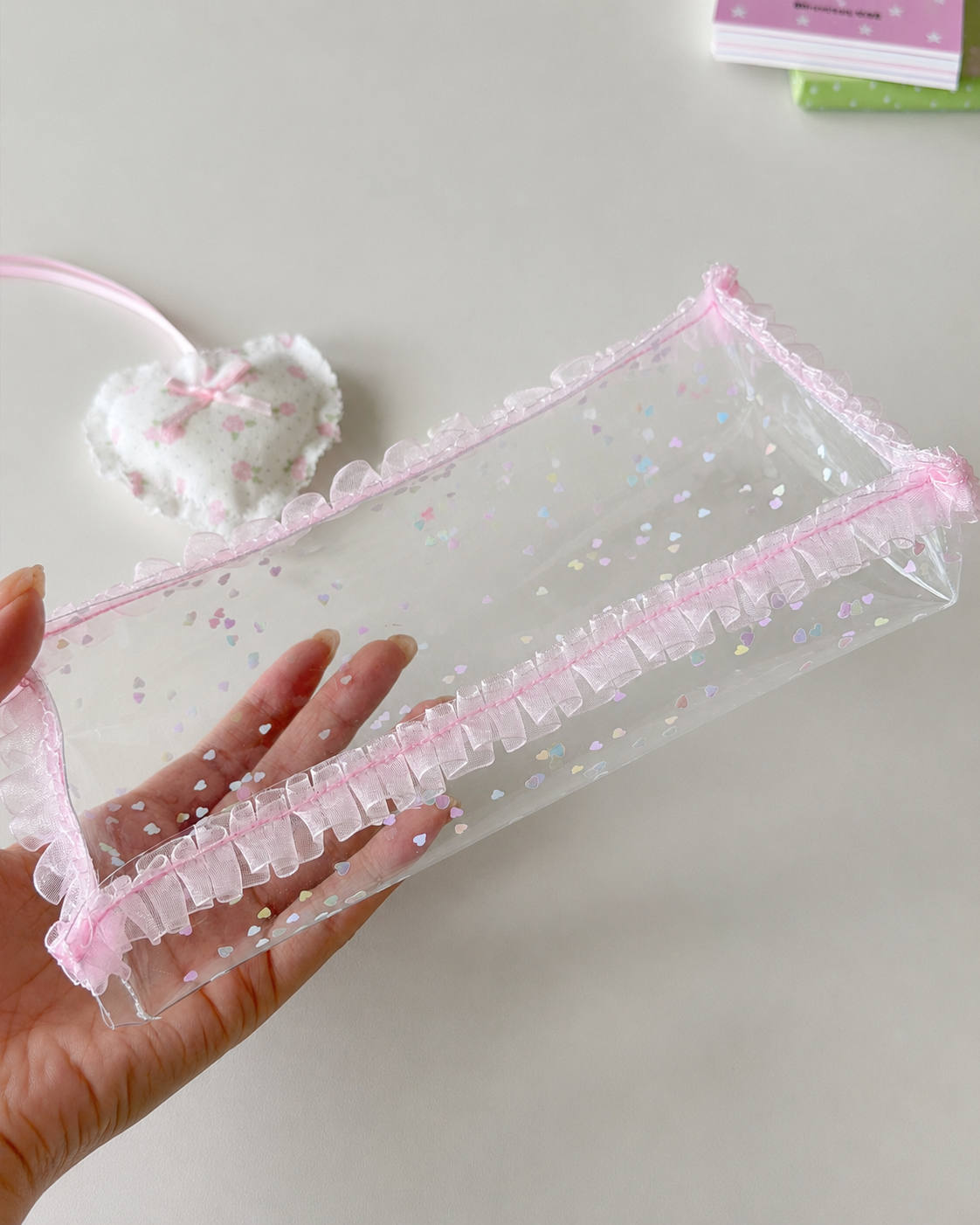 Heart confetti tray