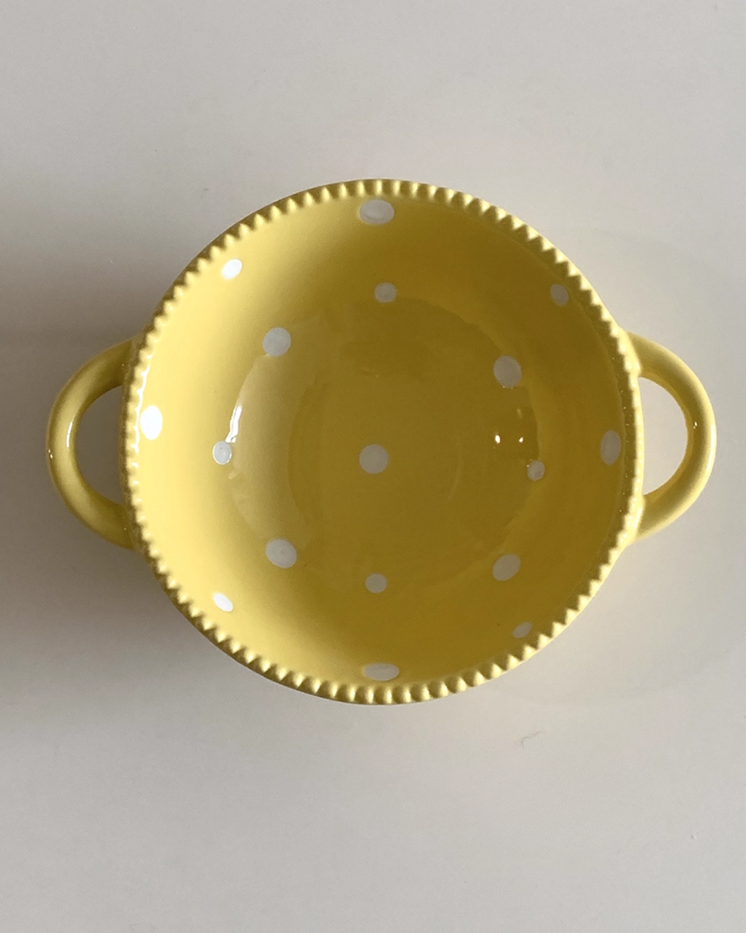 polka dots ceramic bowl
