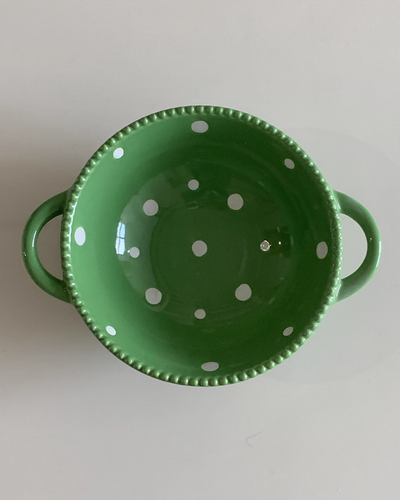 polka dots ceramic bowl