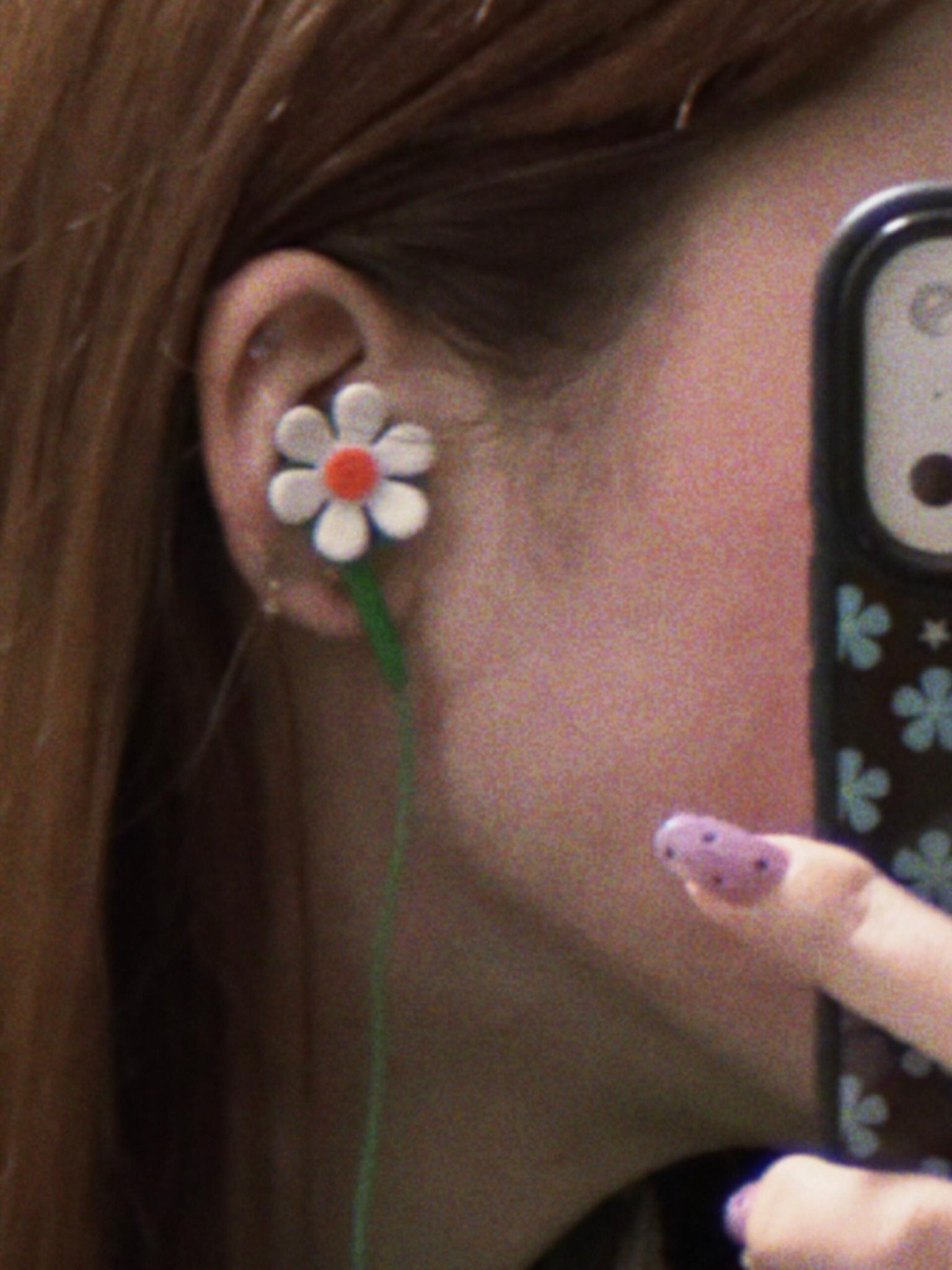 strawberry & daisy earphones