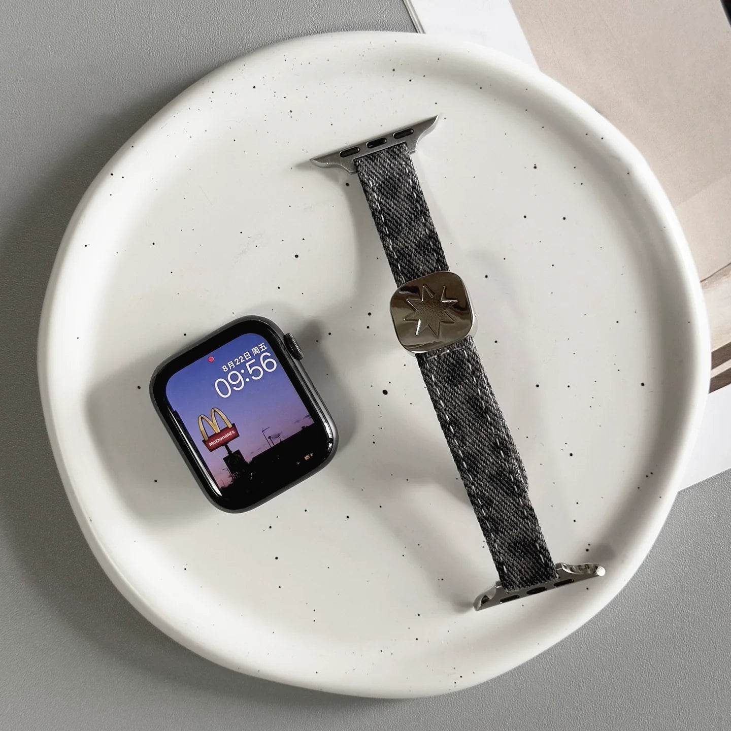 star denim apple watch strap