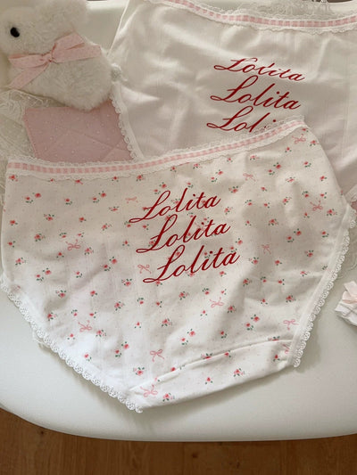 lolita floral brief panty