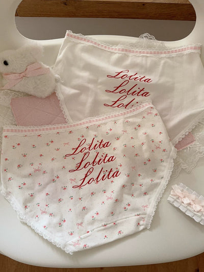 lolita floral brief panty