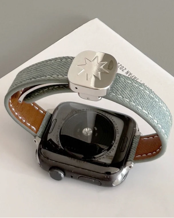 star denim apple watch strap