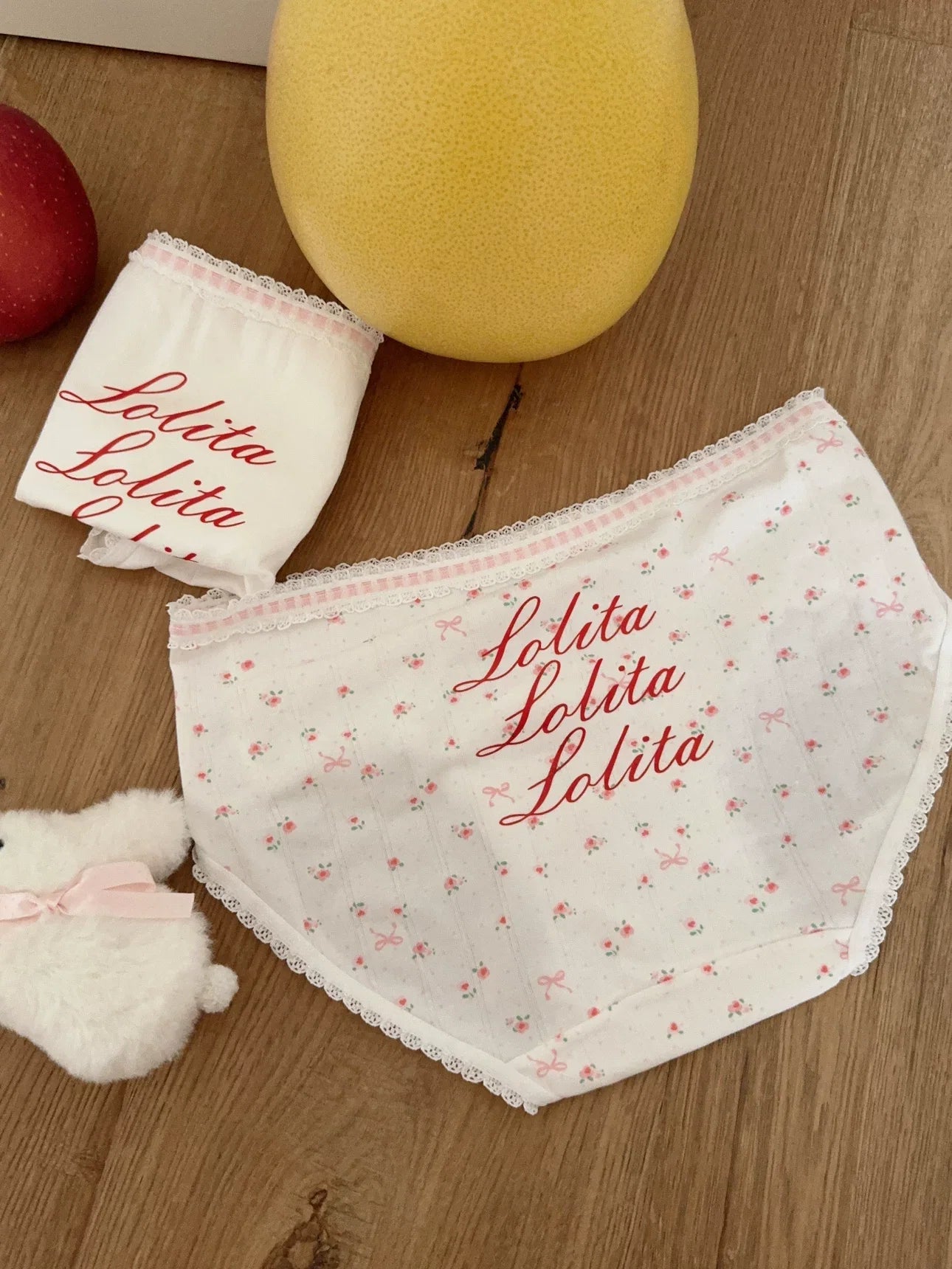 lolita floral brief panty