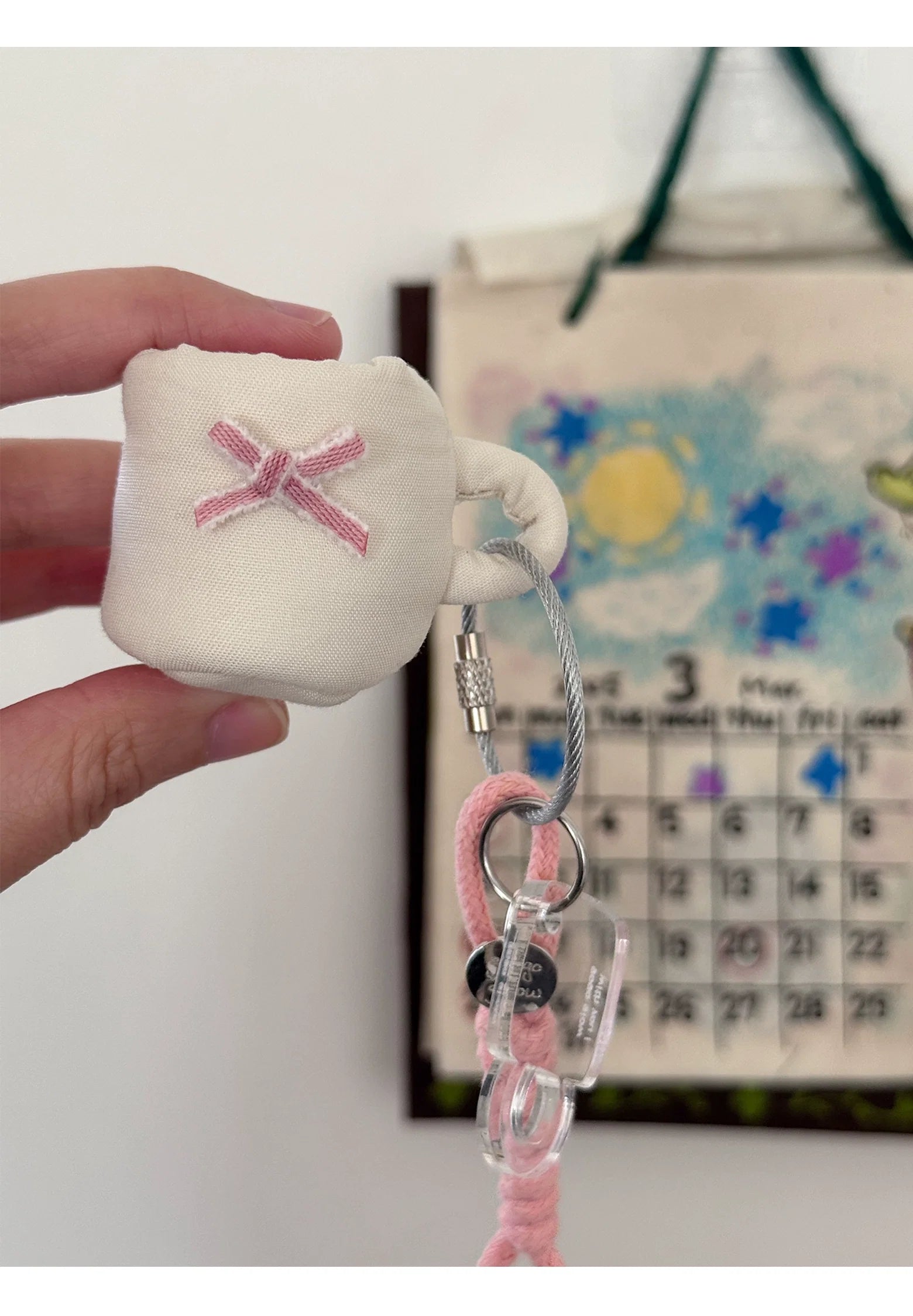 mini coffee mug keychain