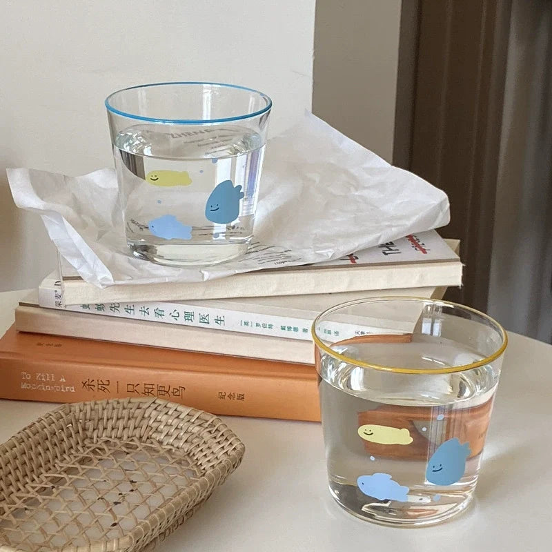 little candy fish glass cup