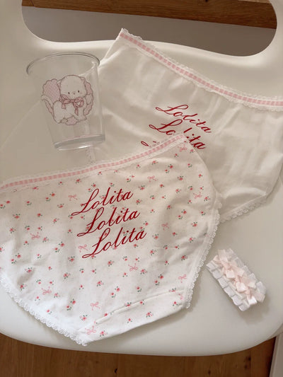 lolita floral brief panty