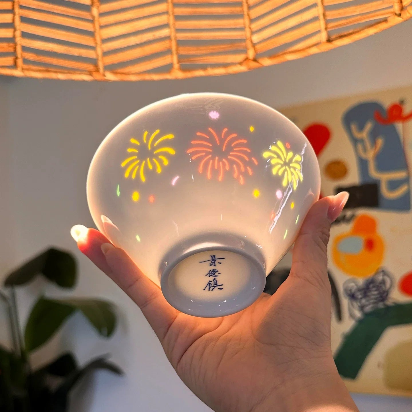 fireworks ceramic bowl
