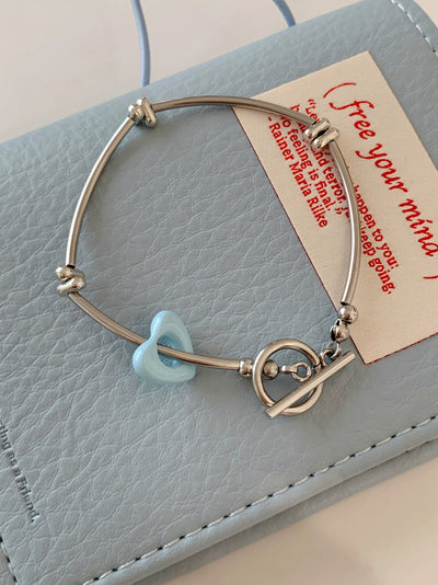 'blue heart' bracelet