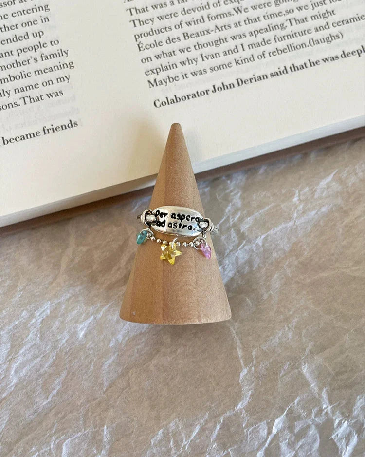 "per aspera ad astra" ring