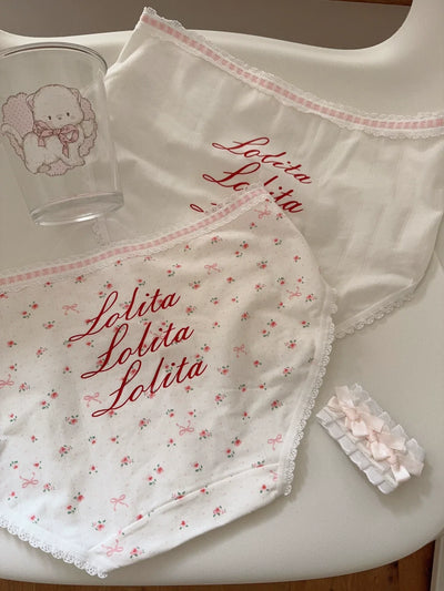 lolita floral brief panty
