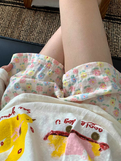 daisy floral shorts