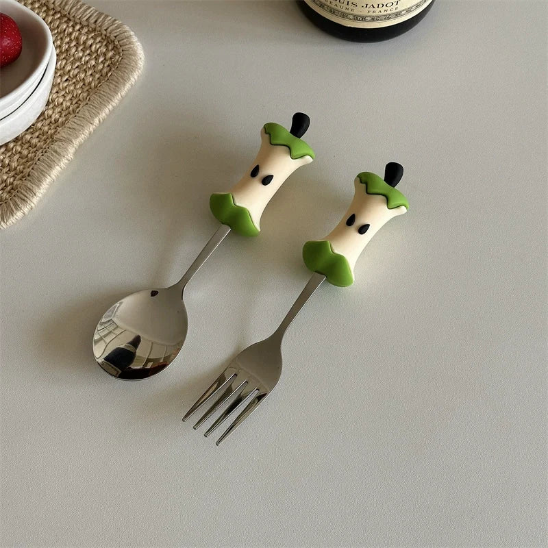 apple spoon and fork set 🍏