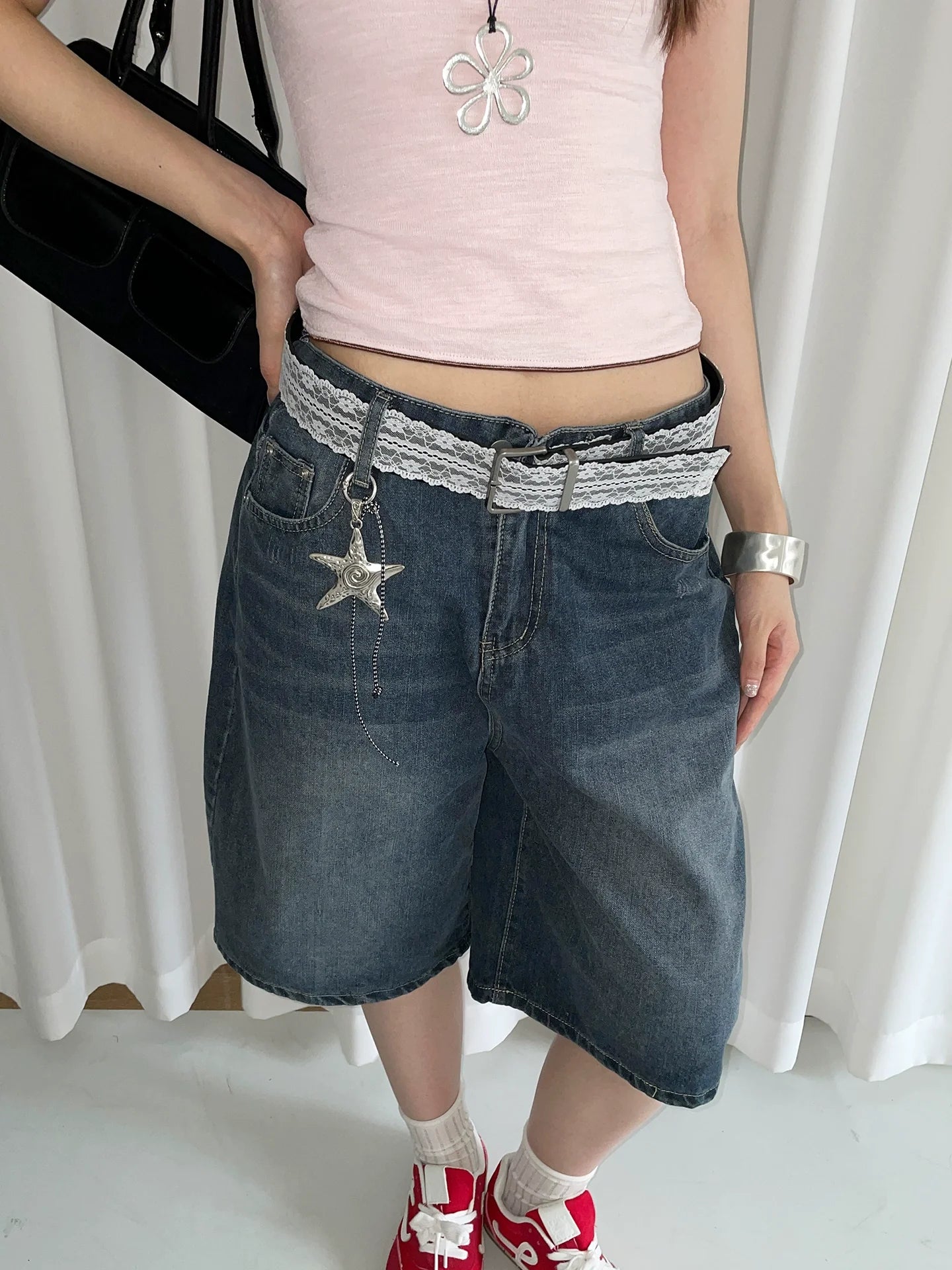 star and lace belt