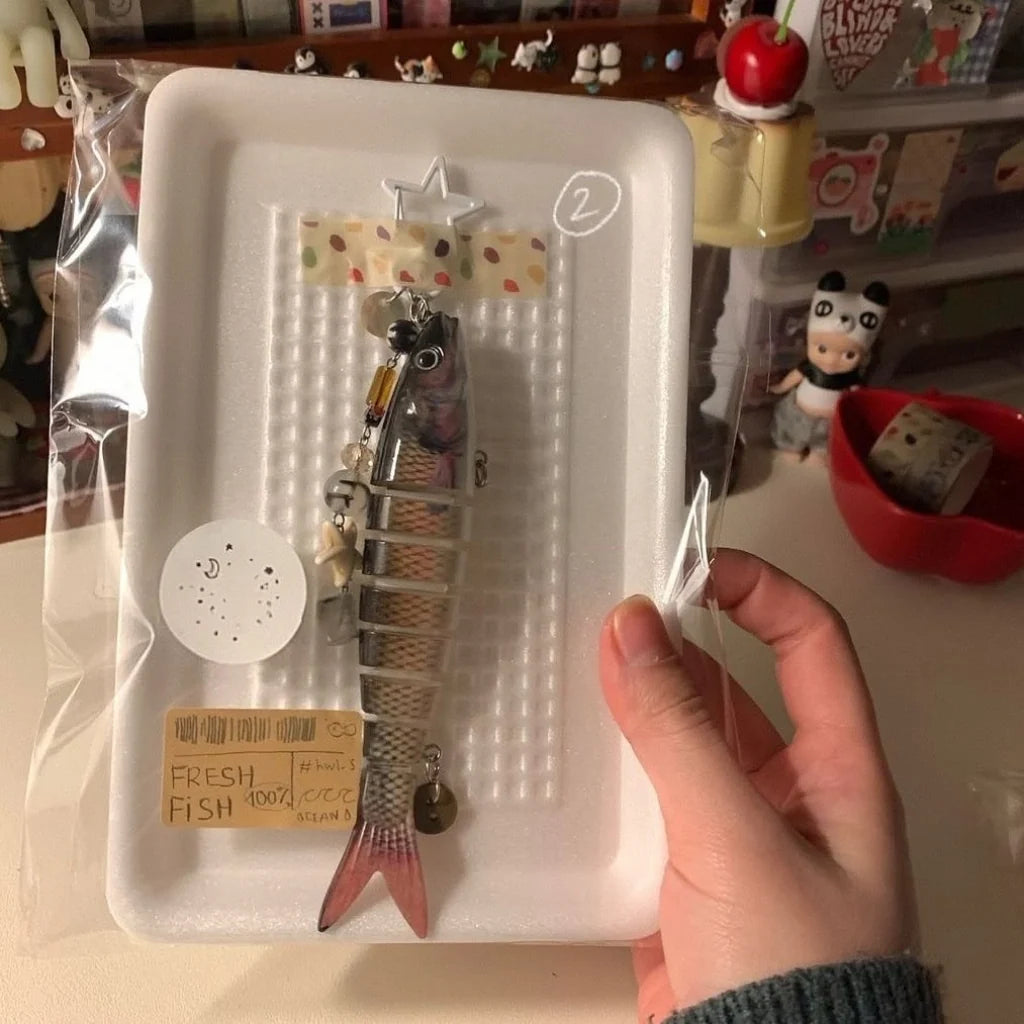 fresh fish keychain