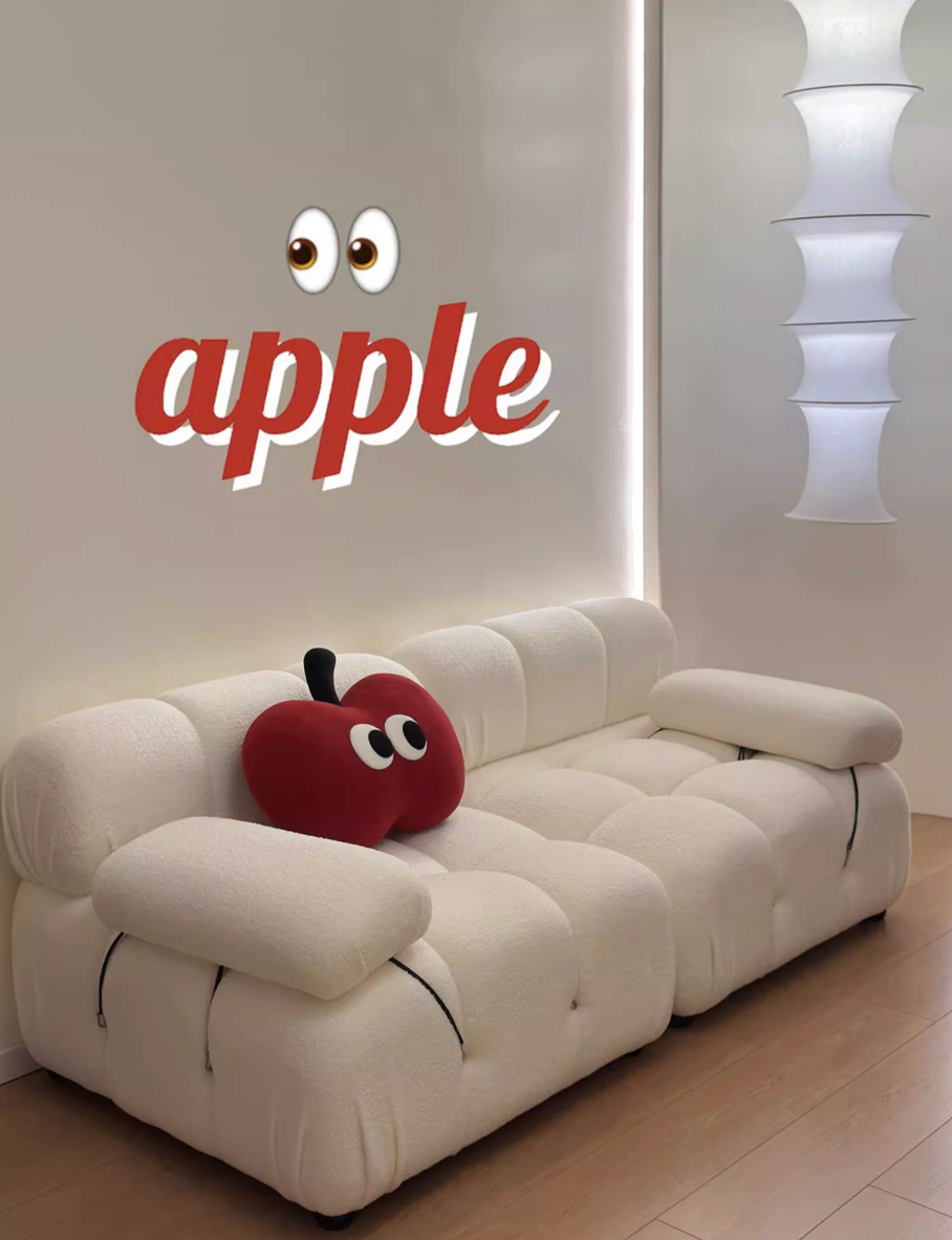 red apple cushion 🍎👀