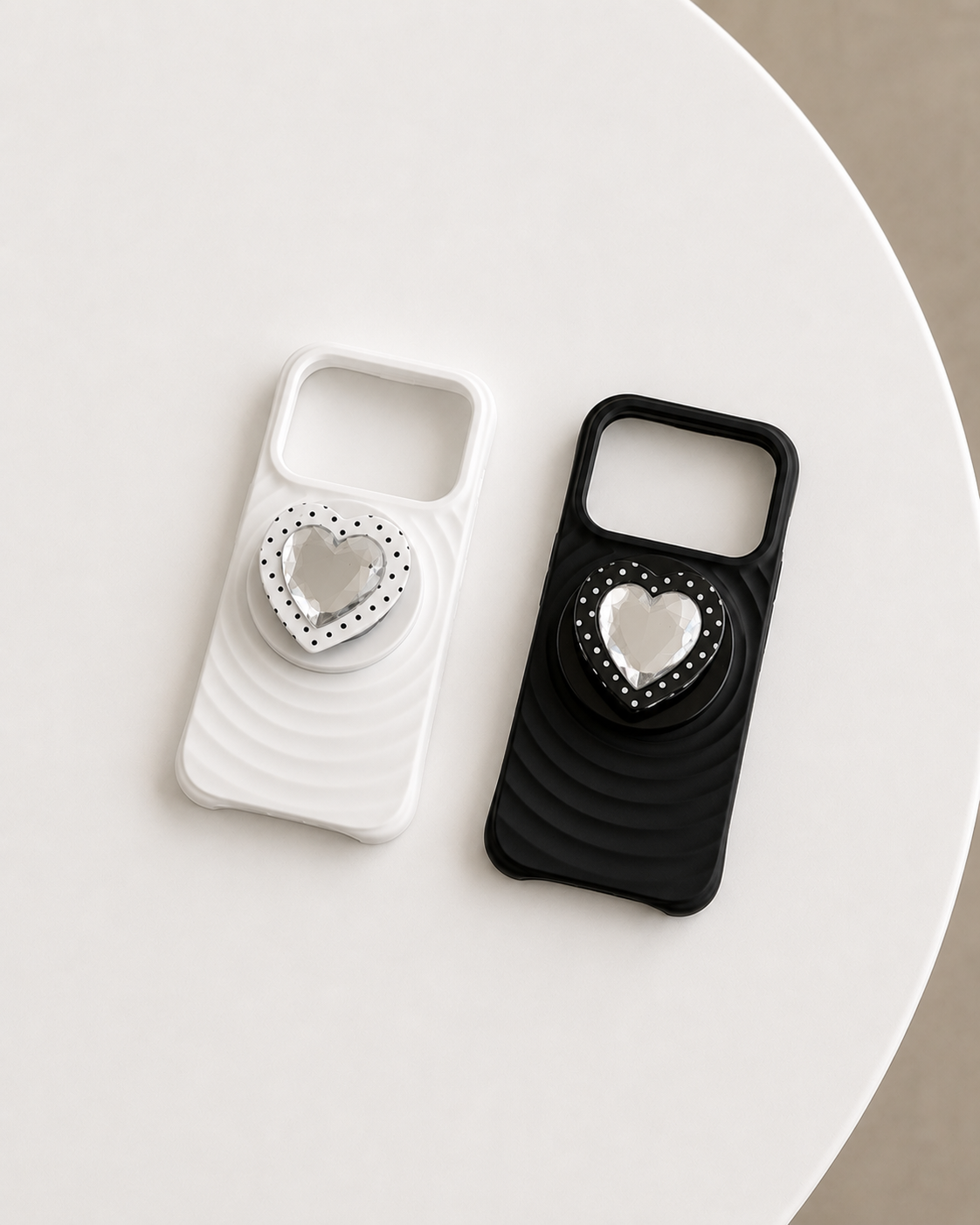 Ripple polka heart case