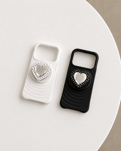 Ripple polka heart case